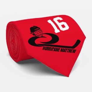Hurricane MATTHEW Customizable Team Hockey Tie