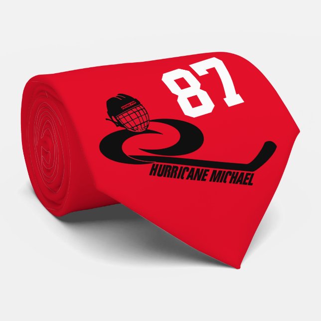 Hurricane MICHAEL Customizable Team Hockey Tie (Rolled)