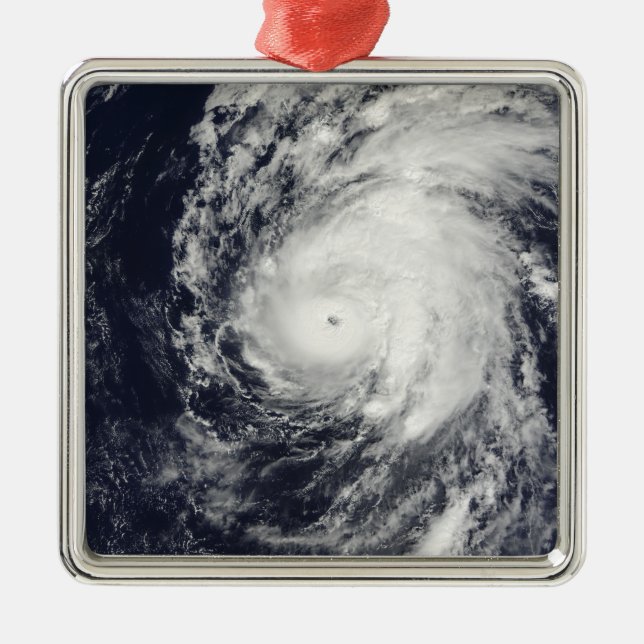 Hurricane Neki west of Hawaii Metal Ornament (Front)