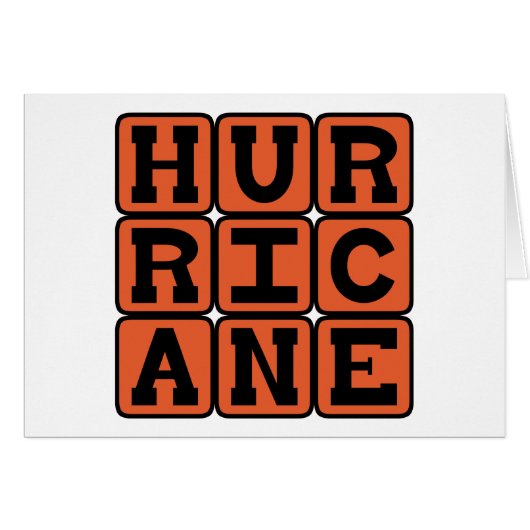 Hurricane, Ocean Storm Cards (Front Horizontal)