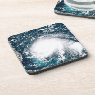 Hurricane off the coast of Florida Beverage Coaster