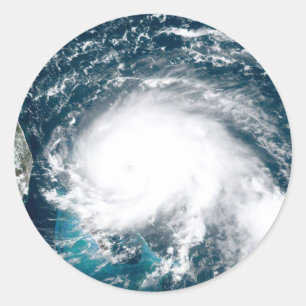 Hurricane off the coast of Florida Classic Round Sticker