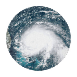 Hurricane off the coast of Florida Cutting Board
