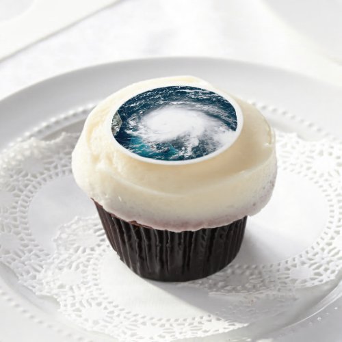Hurricane off the coast of Florida   Edible Frosting Rounds