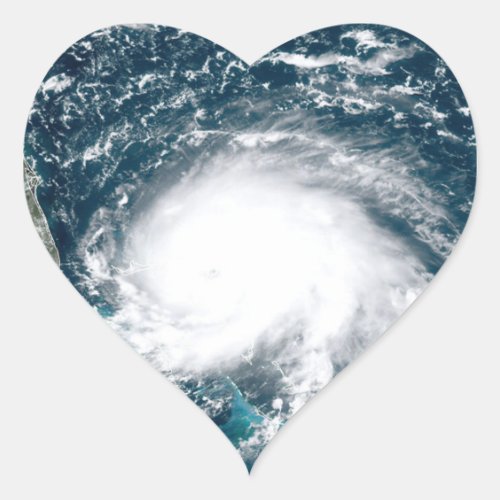 Hurricane off the coast of Florida    Heart Sticker