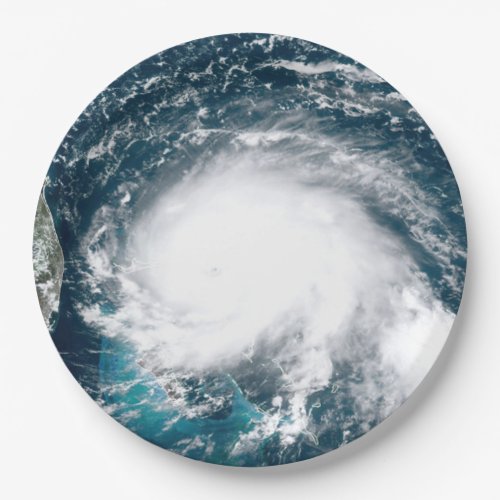 Hurricane off the coast of Florida Paper Plate