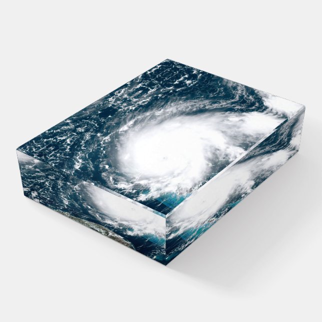 Hurricane off the coast of Florida    Paperweight (Angled)