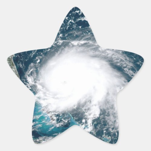 Hurricane off the coast of Florida   Star Sticker