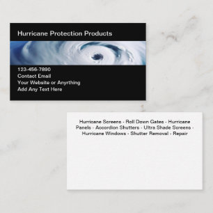 Hurricane Protection Security Business Cards