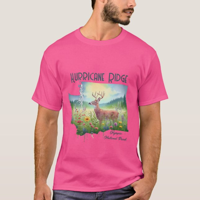 Hurricane Ridge National Park Souvenir Gift T-Shirt (Front)
