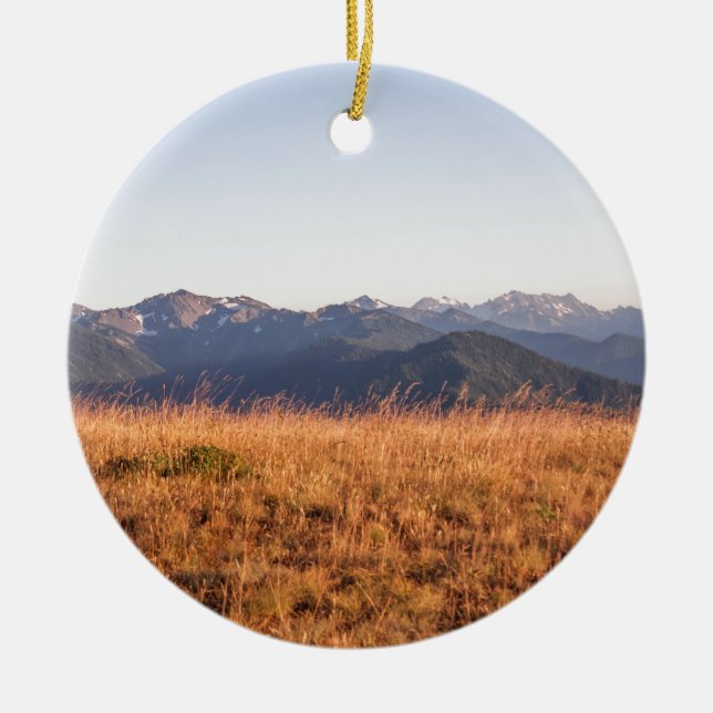 Hurricane Ridge Olympic National Park Gift Ceramic Ornament (Front)