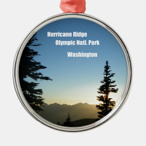 Hurricane Ridge Olympic National Park WA Metal Ornament