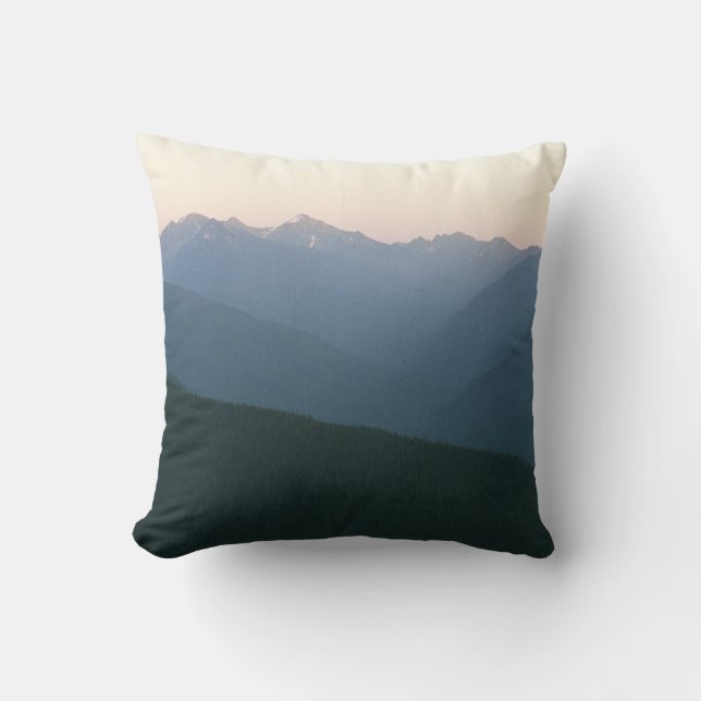 Hurricane Ridge Throw Pillow (Front)