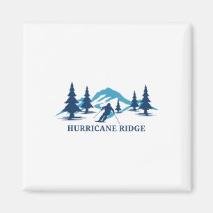 Hurricane Ridge Washington Ski Resort Skiing Skier Magnet