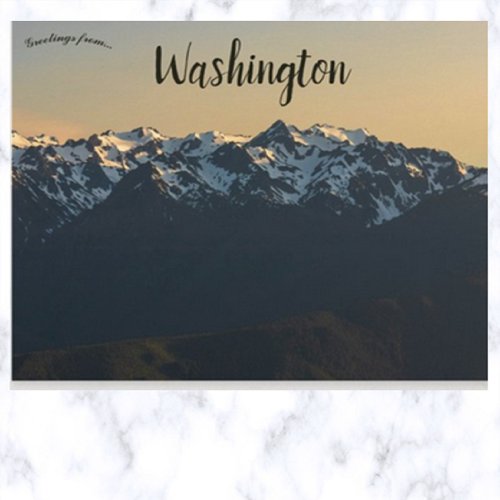 Hurricane Ridge Washington USA Postcard