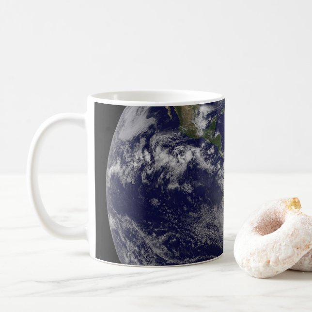 Hurricane Sandy Along The East Coast Of The Us. 2 Coffee Mug (With Donut)