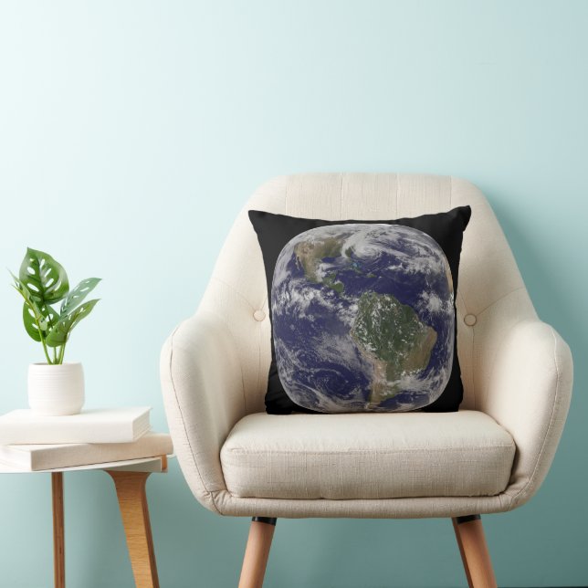 Hurricane Sandy Along The East Coast Of The Us. 2 Throw Pillow (Chair)