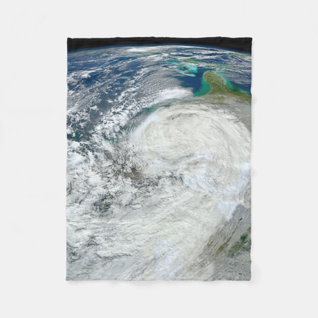 Hurricane Sandy Along The East Coast Of The Us. 3 Fleece Blanket (Front)