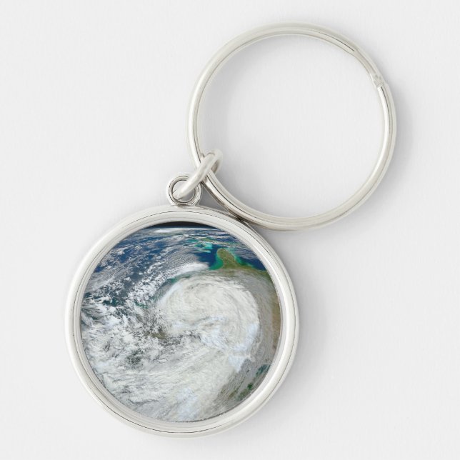 Hurricane Sandy Along The East Coast Of The Us. 3 Keychain (Front)