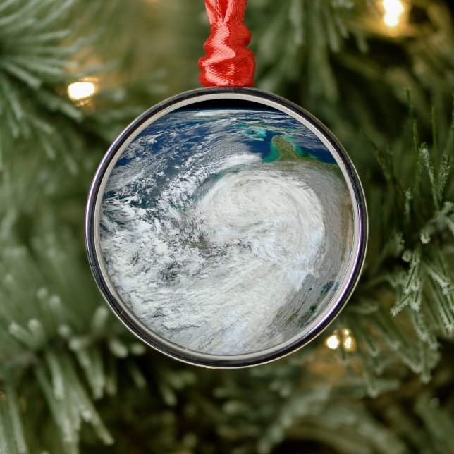 Hurricane Sandy Along The East Coast Of The Us. 3 Metal Ornament (Tree)