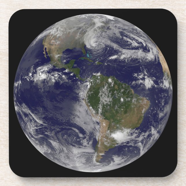 Hurricane Sandy Along The East Coast Of The Us. Beverage Coaster (Front)