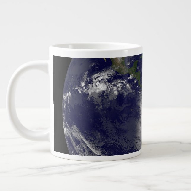 Hurricane Sandy Along The East Coast Of The Us. Giant Coffee Mug (Left)