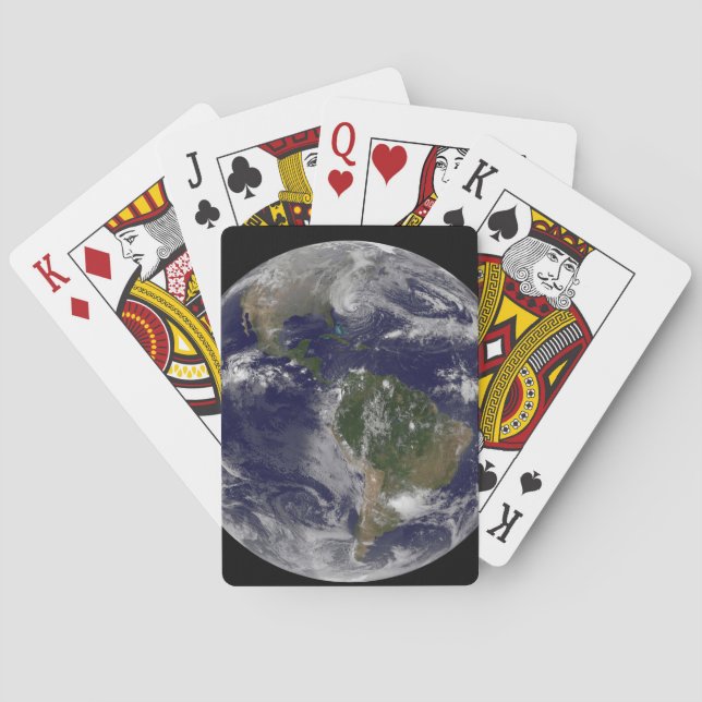 Hurricane Sandy Along The East Coast Of The Us. Poker Cards (Back)