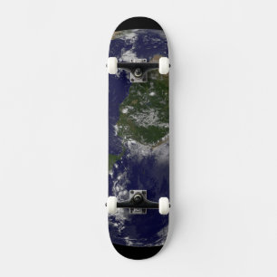 Hurricane Sandy Along The East Coast Of The Us. Skateboard