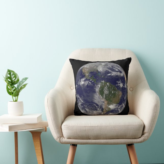 Hurricane Sandy Along The East Coast Of The Us. Throw Pillow (Chair)