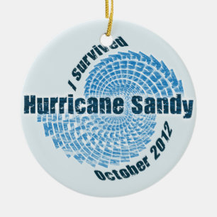 Hurricane Sandy Ceramic Ornament