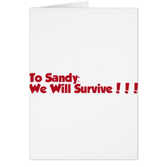 Hurricane Sandy Items Card