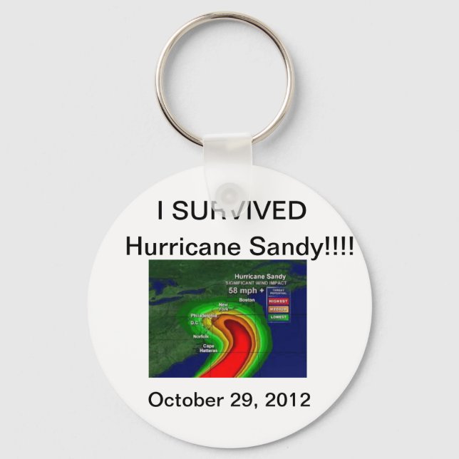 Hurricane Sandy Keychain (Front)