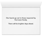 Hurricane Sandy Love Dove Cards (Inside Horizontal (Bottom))