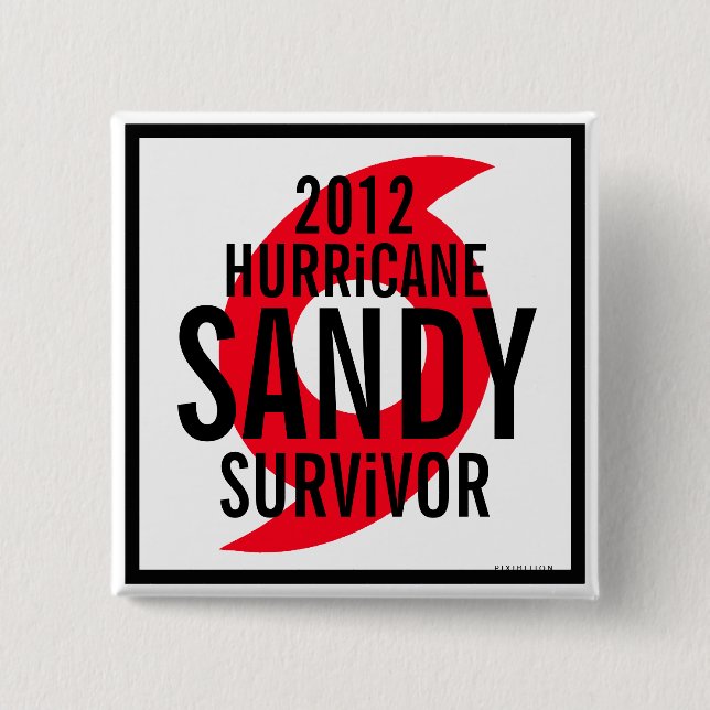 Hurricane Sandy Survivor 2012 Button 1 (Front)