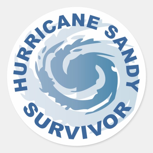 Hurricane Sandy Survivor 2012 Classic Round Sticker (Front)