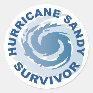 Hurricane Sandy Survivor 2012 Classic Round Sticker