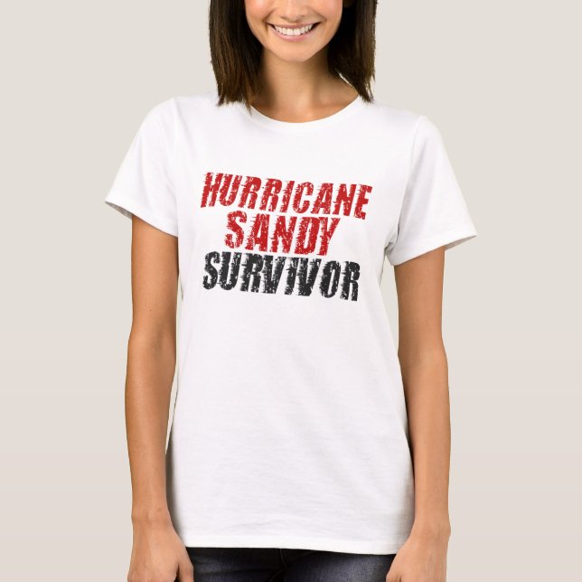 Hurricane Sandy Survivor Distressed Shirt (Front)