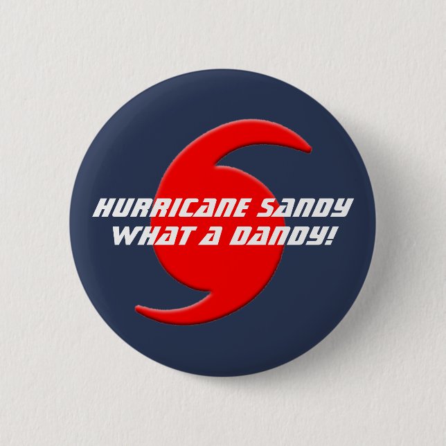 Hurricane Sandy - What a Dandy! Pinback Button (Front)