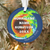 HURRICANE SURVIVOR Commemorative Personalized Ornament