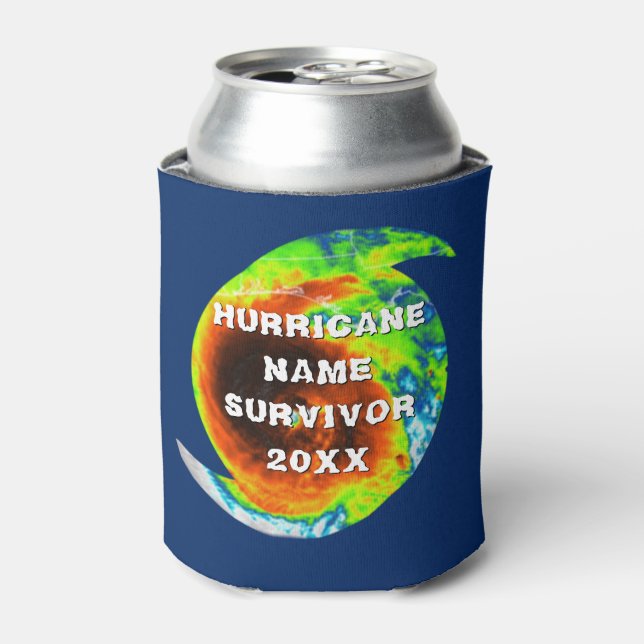 Hurricane Survivor Personalized Custom Can Cooler (Can Front)