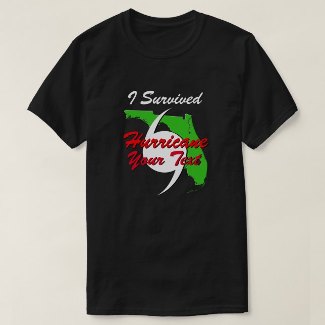 Hurricane Survivor Personalized T-Shirt (Design Front)