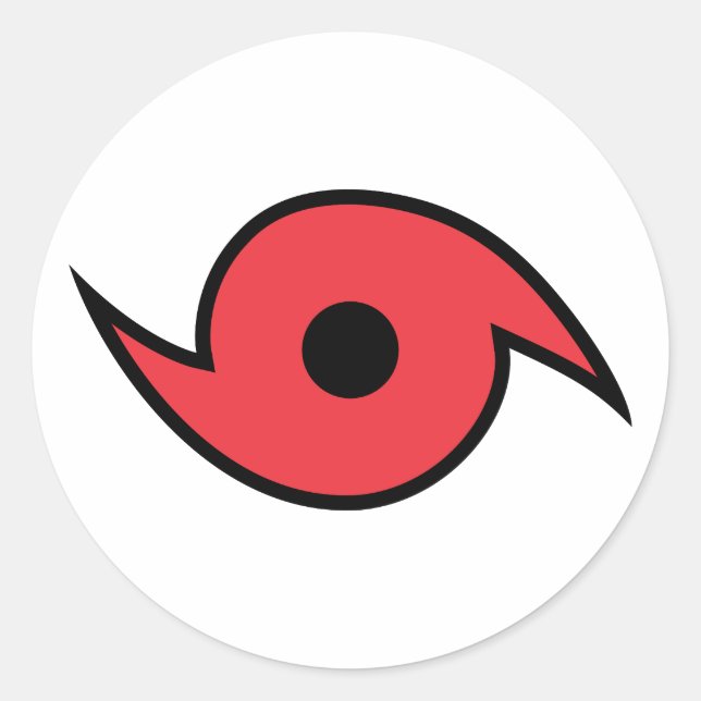 Hurricane Symbol Classic Round Sticker (Front)
