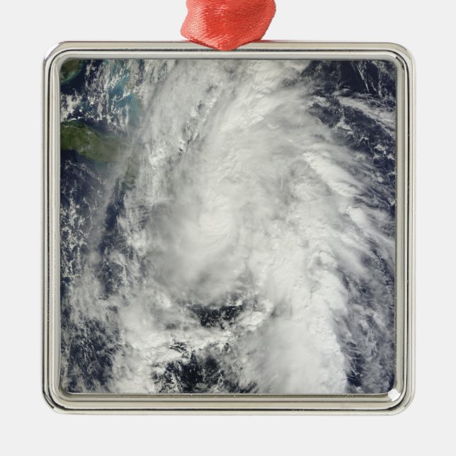 Hurricane Tomas Metal Ornament (Front)