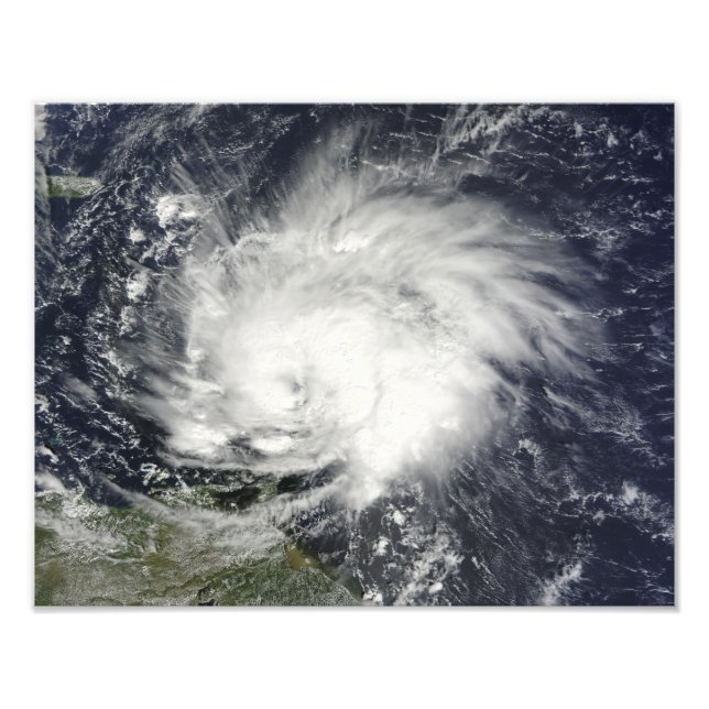 Hurricane Tomas over the Lesser Antilles Photo Print (Front)