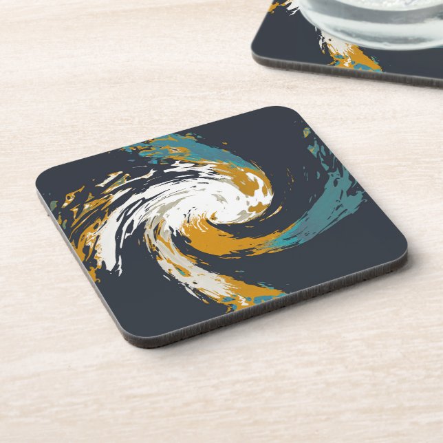 Hurricane Twirl Beverage Coaster (Left Side)