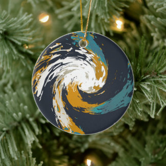 Hurricane Twirl Ceramic Ornament