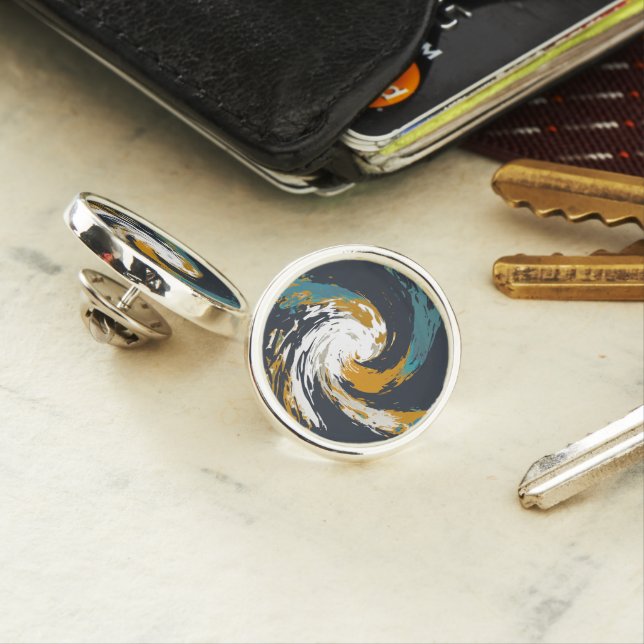Hurricane Twirl Lapel Pin (In Situ)