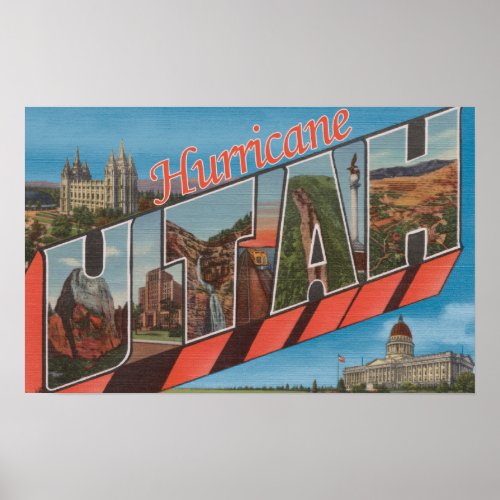 Hurricane Utah _ Large Letter Scenes Poster
