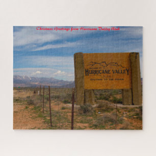 Hurricane Valley Utah. Christmas Greetings Jigsaw Puzzle