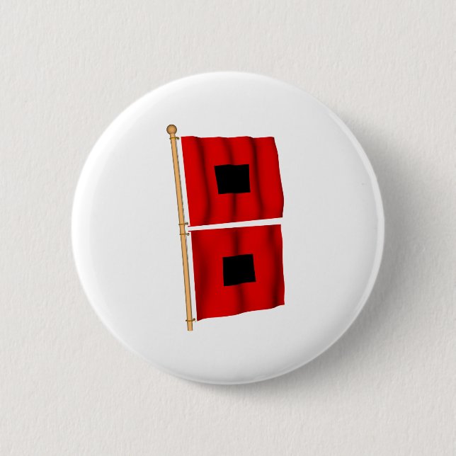 Hurricane Warning Pinback Button (Front)